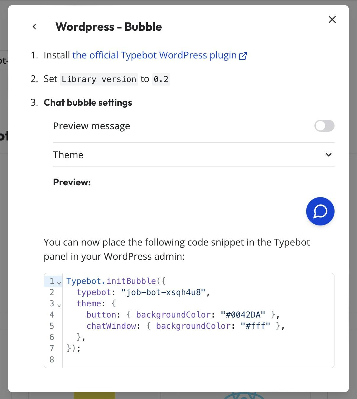 Code snippet for Wordpress