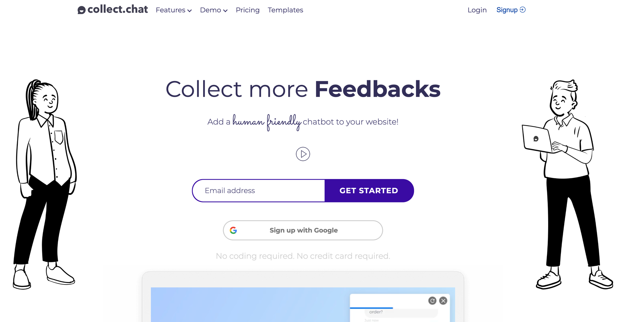 Collect.chat website