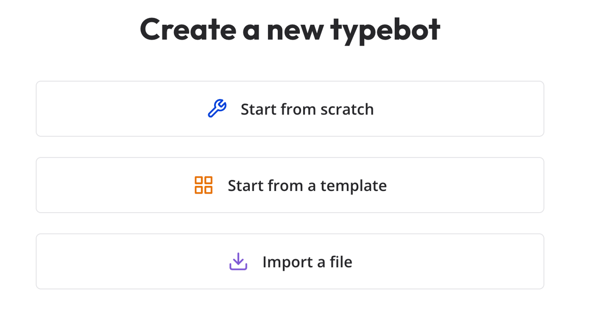 How to create a new Typebot
